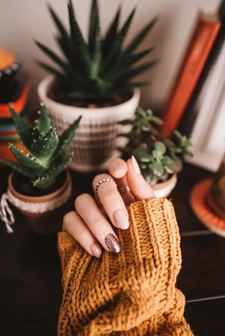 a person holding a plant