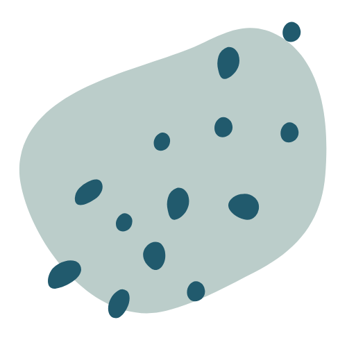 a white circle with blue dots