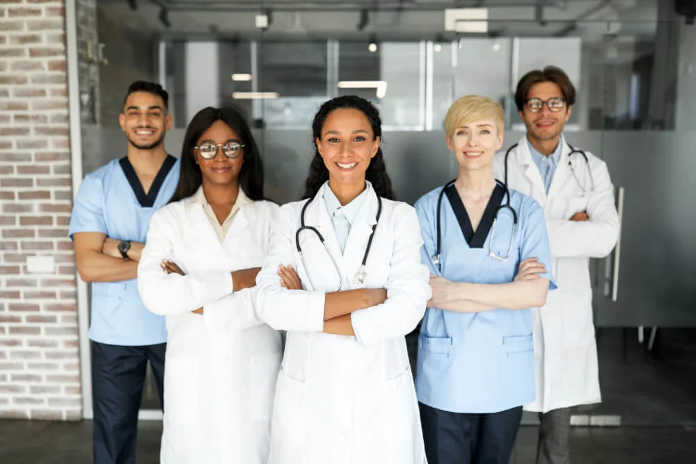 a group of people posing for a photo